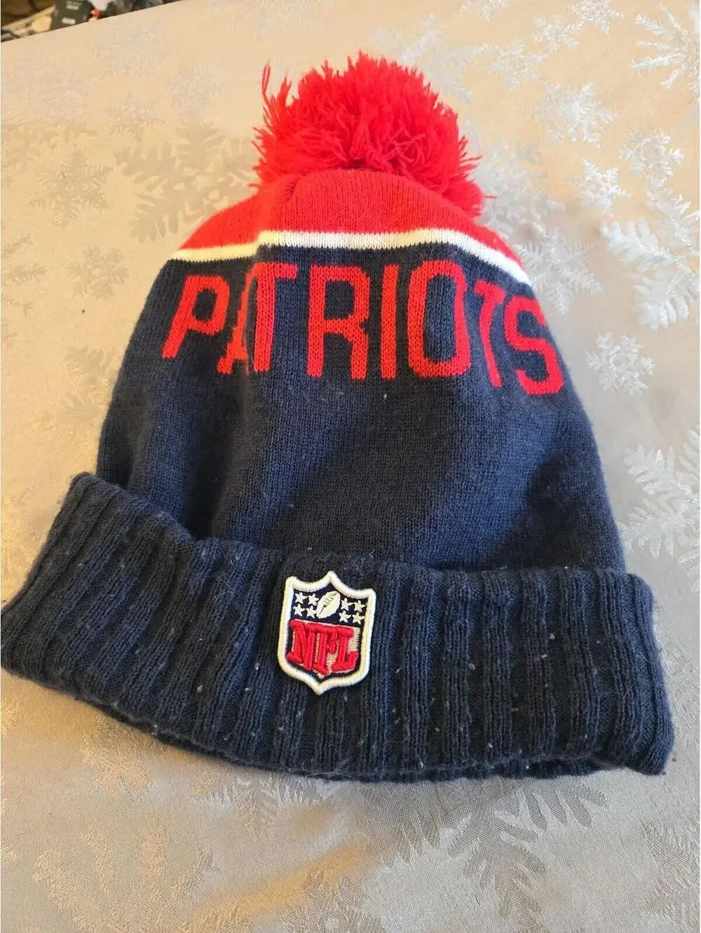 Vintage New Era New England Patriots Pat Patriot Pom Beanie - Picture 3 of 4